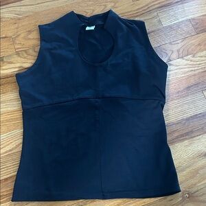 Prana Black Sleeveless Keyhole Tank